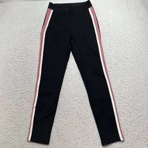 Zara fleeced lined, stripped leggings